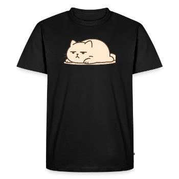 Chat endormi dans le style kawaii - T-shirt Premium bio Homme - noir - Devant - Nico (187cm)