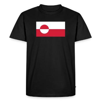 Make America Go Away – Drapeau du Groenland - T-shirt Premium bio Homme - noir - Devant - Nico (187cm)