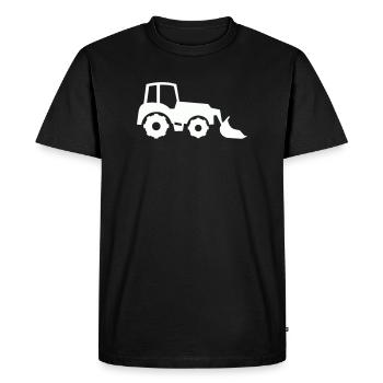 Tractor Silhouette Front End Loader - Men's Premium Organic T-Shirt - black - Front - Nico (187cm)
