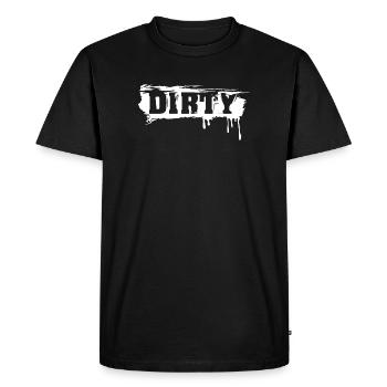 Badty Brush Lettering Graffiti Used Look - T-shirt Premium bio Homme - noir - Devant - Nico (187cm)