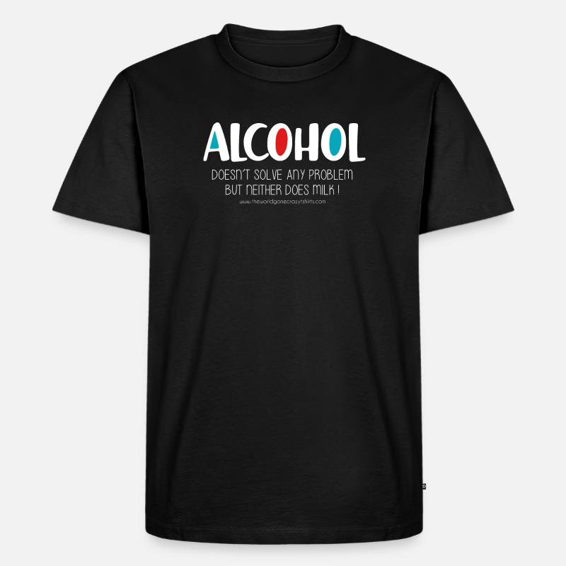 Alkohol (dunkel) - Männer Premium Bio T-Shirt - Schwarz