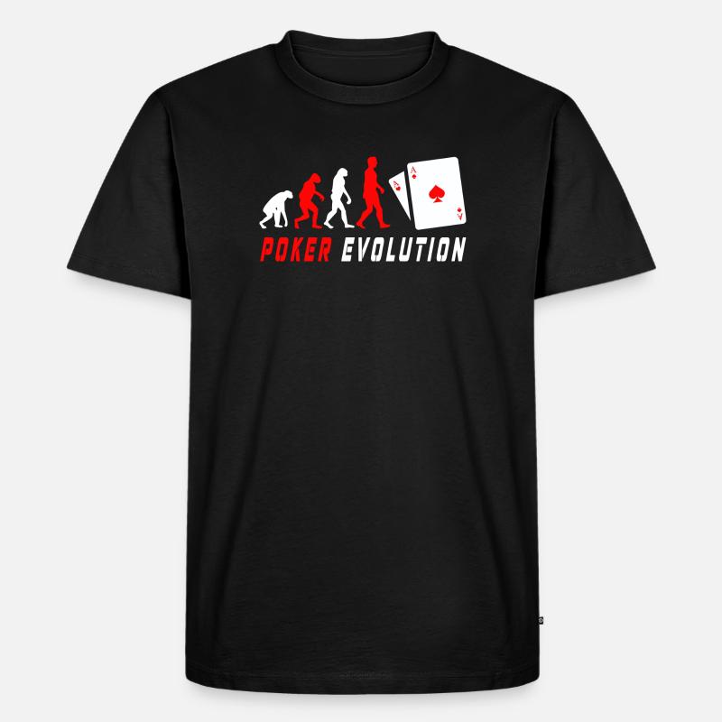Poker Evolution - Männer Premium Bio T-Shirt - Schwarz