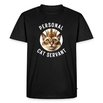 PERSONNEL CHAT SERVITEUR - T-shirt Premium bio Homme - noir - Devant - Nico (187cm)