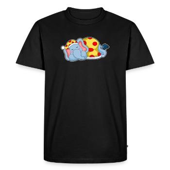 Elephant Sleeping Pajamas - Men's Premium Organic T-Shirt - black - Front - Nico (187cm)