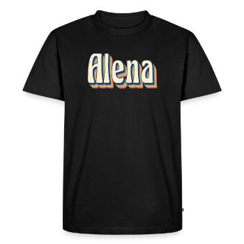 Alena Retro Vintage T-Shirt T-Shirt Gift Idea - Men's Premium Organic T-Shirt - black - Front - Nico (187cm)