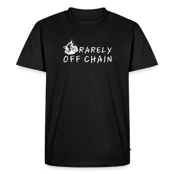 Rarement hors chaîne Vélo de descente Piste de VTT - T-shirt Premium bio Homme - noir - Devant - Nico (187cm)