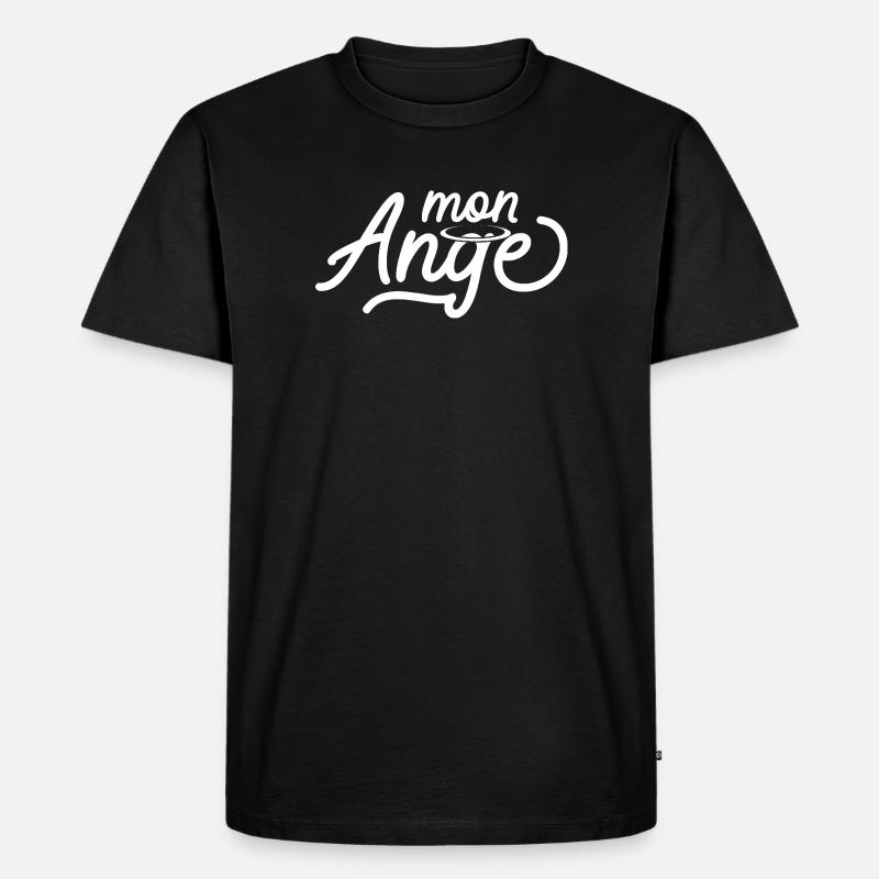 Engelsdesign mit ätherischem Heiligenschein - Männer Premium Bio T-Shirt - Schwarz
