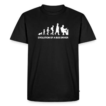 Evolution Of A Bus Driver - Men's Premium Organic T-Shirt - black - Front - Nico (187cm)