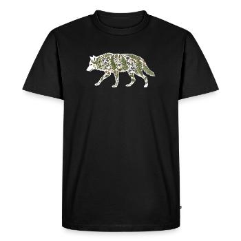 Botanique du loup - T-shirt Premium bio Homme - noir - Devant - Nico (187cm)