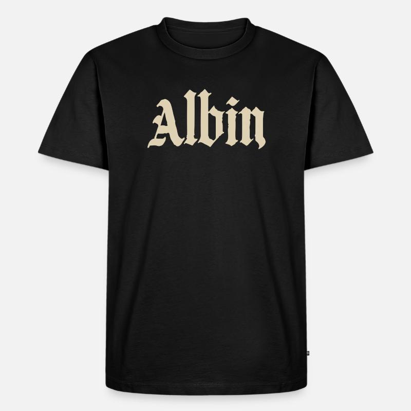 Abhin in Gothic Script - Männer Premium Bio T-Shirt - Schwarz