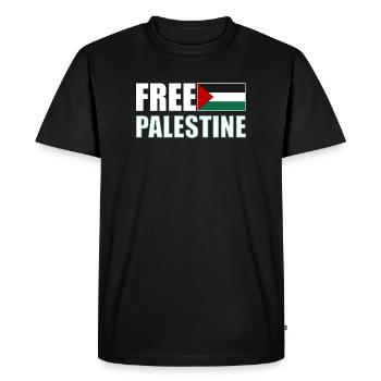 Free Palestine - T-shirt Premium bio Homme - noir - Devant - Nico (187cm)