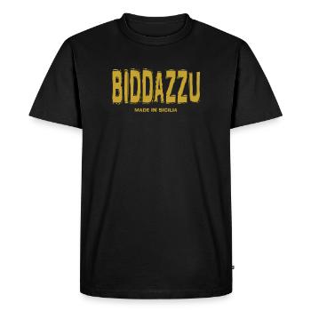 t-shirt Biddazzu t-shirt Sicile Sicilien - T-shirt Premium bio Homme - noir - Devant - Nico (187cm)