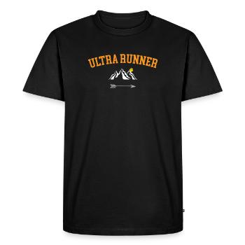 Ultra Runner - Men's Premium Organic T-Shirt - black - Front - Nico (187cm)