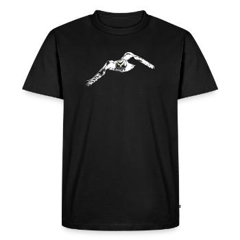Eagle owl lineart - Men's Premium Organic T-Shirt - black - Front - Nico (187cm)