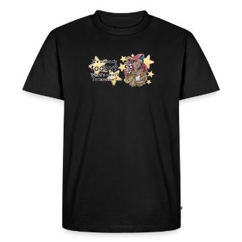 Adolescente inspirante aux cheveux colorés - T-shirt Premium bio Homme - noir - Devant - Nico (187cm)