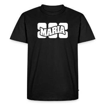 Maria - T-shirt Premium bio Homme - noir - Devant - Nico (187cm)