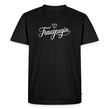 Célébration de mariage de demoiselle d’honneur - T-shirt Premium bio Homme - noir - Devant - Nico (187cm)
