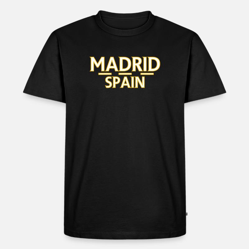 Madrid – Spanien - Männer Premium Bio T-Shirt - Schwarz