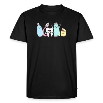 Dentiste réceptionniste - T-shirt Premium bio Homme - noir - Devant - Nico (187cm)