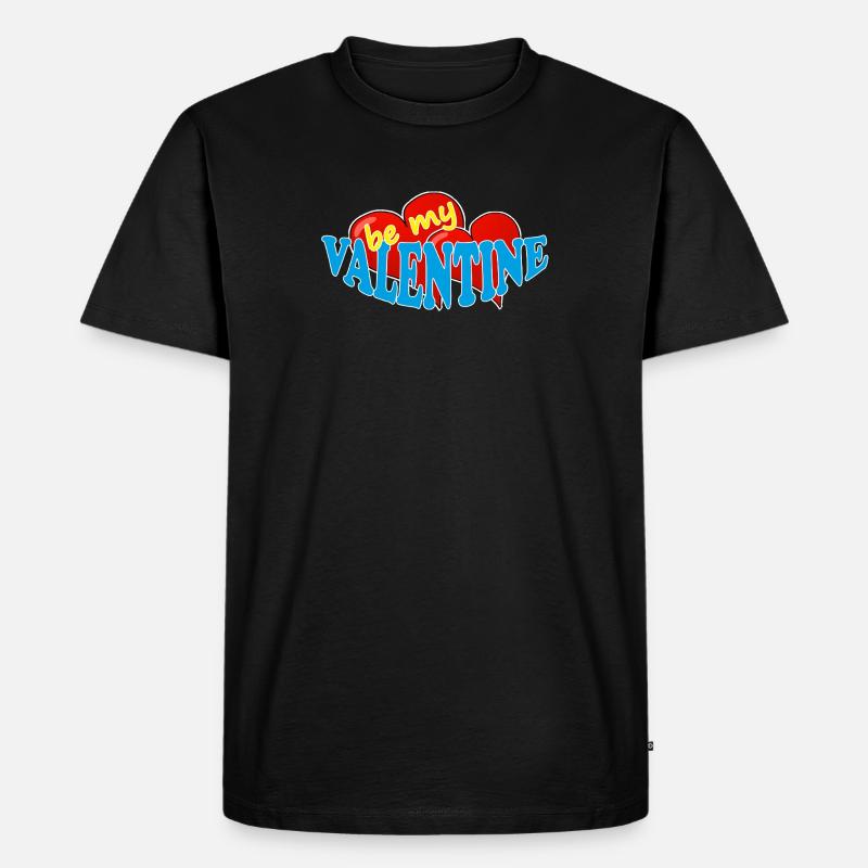 VALENTINE - Männer Premium Bio T-Shirt - Schwarz