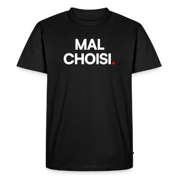 Mal choisi - T-shirt Premium bio Homme - noir - Devant - Nico (187cm)