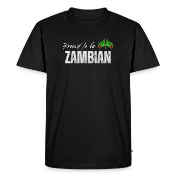Zambian proud, I love Zambia - Men's Premium Organic T-Shirt - black - Front - Nico (187cm)