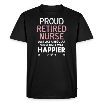 Infirmière à la retraite fière cadeau drôle d'infirmière de retraite - T-shirt Premium bio Homme - noir - Devant - Nico (187cm)