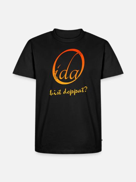 Oida bist deppat? - Männer Premium Bio T-Shirt - Schwarz