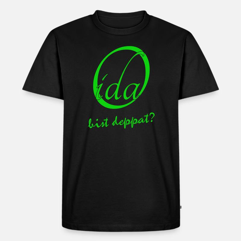 OIda bist deppat - Männer Premium Bio T-Shirt - Schwarz