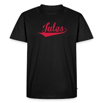 Jules - T-shirt Premium bio Homme - noir - Devant - Nico (187cm)