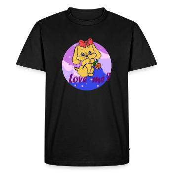 Chiot mignon - Aimez-moi - Aimez-moi! - T-shirt Premium bio Homme - noir - Devant - Nico (187cm)
