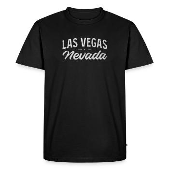 Écriture vintage de Las Vegas Nevada - T-shirt Premium bio Homme - noir - Devant - Nico (187cm)