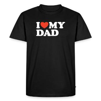 I love my Dad Heart Shirt - Men's Premium Organic T-Shirt - black - Front - Nico (187cm)