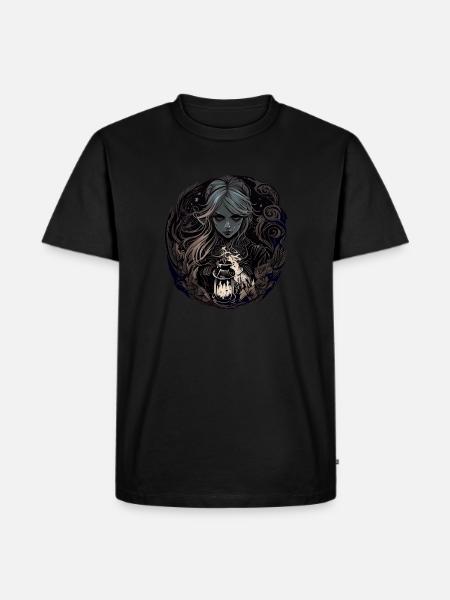 Gloomy Beautiful Witch / Wicca - Men's Premium Organic T-Shirt - black