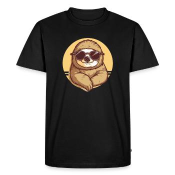 sloth, sloth, sloth, sloth, laziness - Men's Premium Organic T-Shirt - black - Front - Nico (187cm)