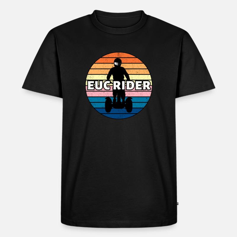 Elektrischer Einradfahrer. EUC-Reiter - Männer Premium Bio T-Shirt - Schwarz