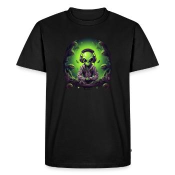 Alien Gift Gamer Gamer, Alien Creature - Men's Premium Organic T-Shirt - black - Front - Nico (187cm)