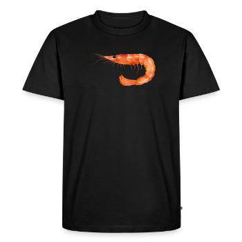 Pink Shrimp or Shrimp Hand Drawn - Men's Premium Organic T-Shirt - black - Front - Nico (187cm)