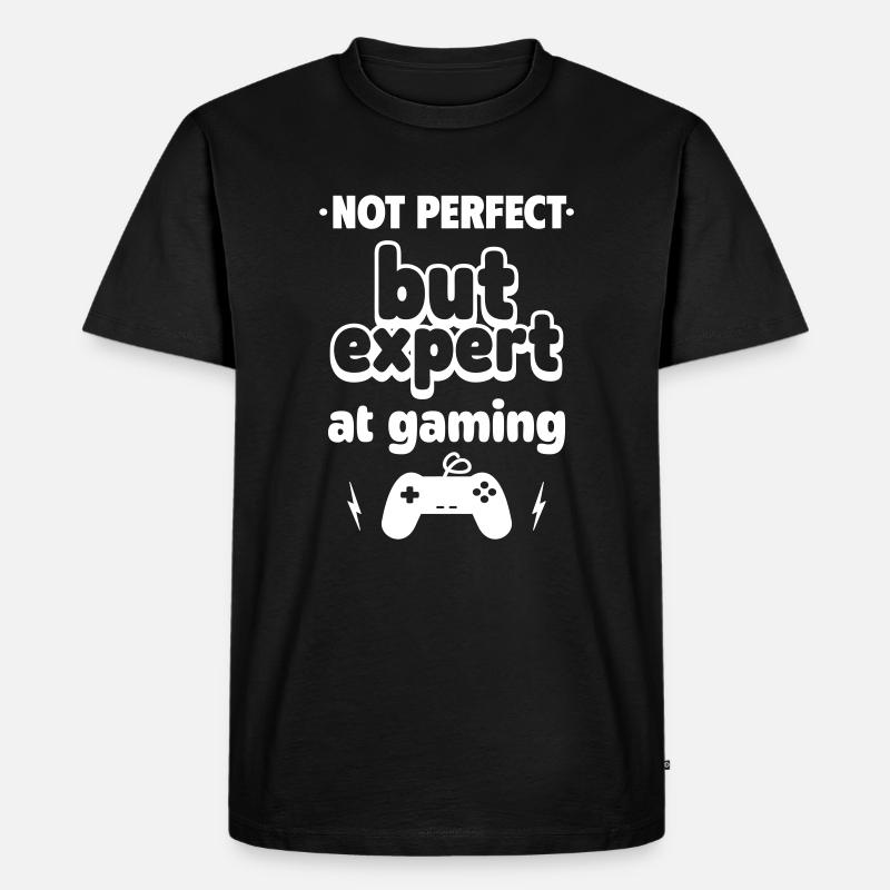 Experte im Gaming - Männer Premium Bio T-Shirt - Schwarz