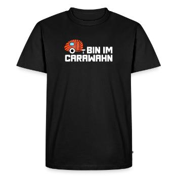 Caravane Caravan Madness Camping Cool Dictons - T-shirt Premium bio Homme - noir - Devant - Nico (187cm)