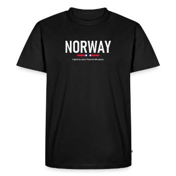 Norvège - Norvège - Norvège - Drapeau - Scandinavie - T-shirt Premium bio Homme - noir - Devant - Nico (187cm)