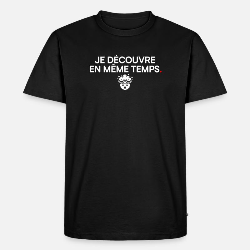 ENTDECKEN SIE GLEICHZEITIG | Bürohumor - Männer Premium Bio T-Shirt - Schwarz