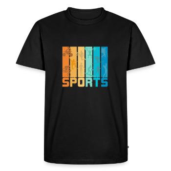 Sportif - T-shirt Premium bio Homme - noir - Devant - Nico (187cm)