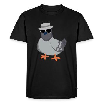 Design de pigeon cool pour les colombophiles - T-shirt Premium bio Homme - noir - Devant - Nico (187cm)