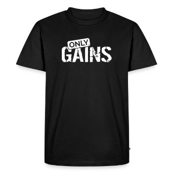 ne gagne que l’icône de l’entraînement de gym de musculation de musculation - T-shirt Premium bio Homme - noir - Devant - Nico (187cm)