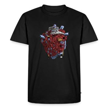 Naufrage du cœur - T-shirt Premium bio Homme - noir - Devant - Nico (187cm)