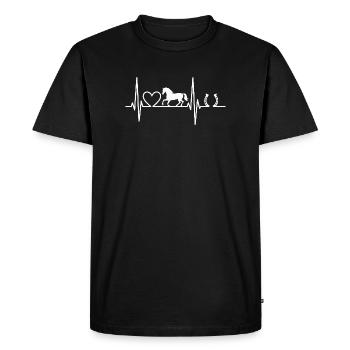 silhouette de cheval - T-shirt Premium bio Homme - noir - Devant - Nico (187cm)