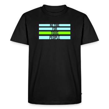 Pas de temps Personnes toxiques Limites Soins personnels Dire - T-shirt Premium bio Homme - noir - Devant - Nico (187cm)