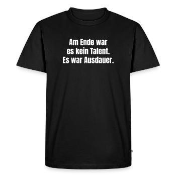La persévérance au lieu de la conception de citations de talent - T-shirt Premium bio Homme - noir - Devant - Nico (187cm)