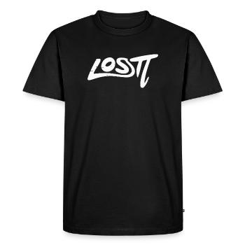 Lost Graffiti Wordmark - Men's Premium Organic T-Shirt - black - Front - Nico (187cm)